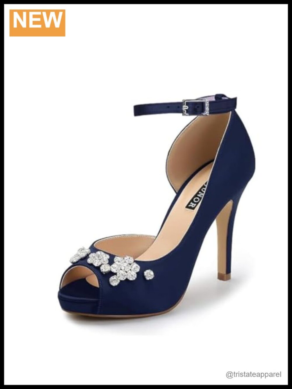 Peep Toe Platform High Heel Satin Rhinestone Evening Prom Wedding Shoes